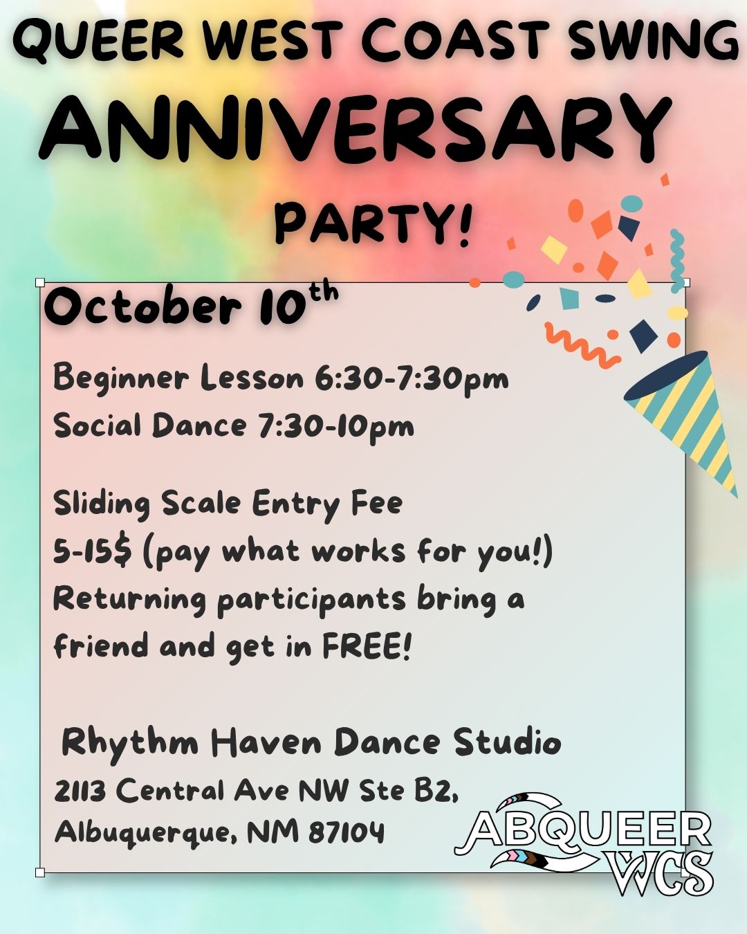 October Queer WCS Social Dance